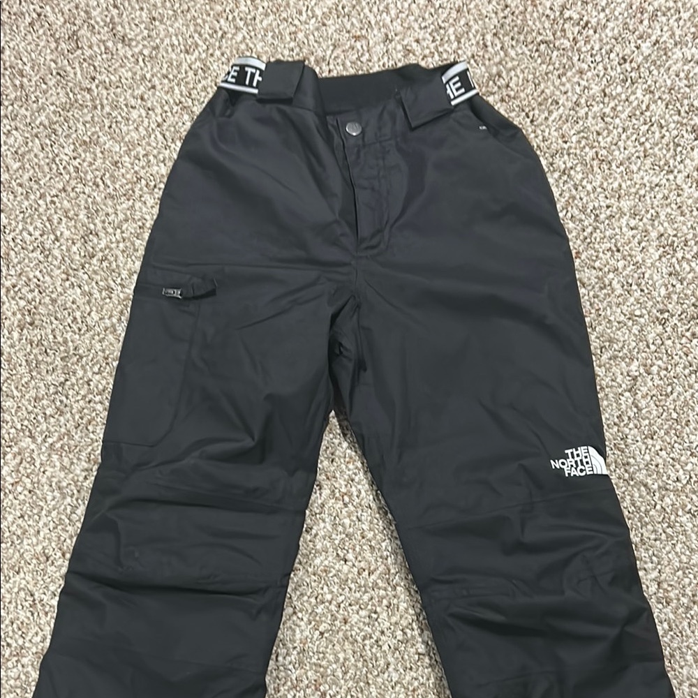 The North Face Black youth snow pants with Adjustable Waist